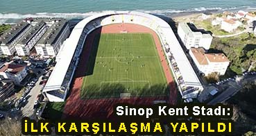 <center> Sinop Kent Stadı: </center><center><font color=’blue’> İLK KARŞILAŞMA YAPILDI </font></center>