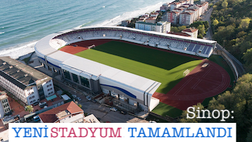 <center>Sinop:</center> <center><font color=’blue’> YENİ STADYUM TAMAMLANDI  </font></center>