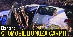 <center> Bartın: </center><center><font color=’blue’> OTOMOBİL DOMUZA ÇARPTI </font></center>