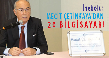 <center> İnebolu: </center><center><font color=’blue’> MECİT ÇETİNKAYA’DAN 20 BİLGİSAYAR!