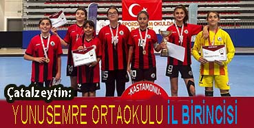 <center> Çatalzeytin: </center><center><font color=’blue’> YUNUS EMRE ORTAOKULU İL BİRİNCİSİ </font></center>