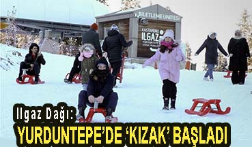 <center> Ilgaz Dağı: </center><center><font color=’blue’> YURDUNTEPE’DE ‘KIZAK’ BAŞLADI </font></center>