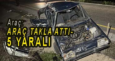 <center> Araç: </center><center><font color=’blue’> ARAÇ TAKLA ATTI-5 YARALI </font></center>