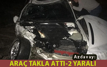 <center> Azdavay: </center><center><font color=’blue’> ARAÇ TAKLA ATTI-2 YARALI </font></center>