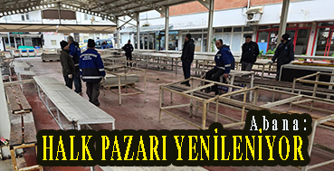 <center> Abana: </center><center><font color=’blue’> HALK PAZARI YENİLENİYOR </font></center>