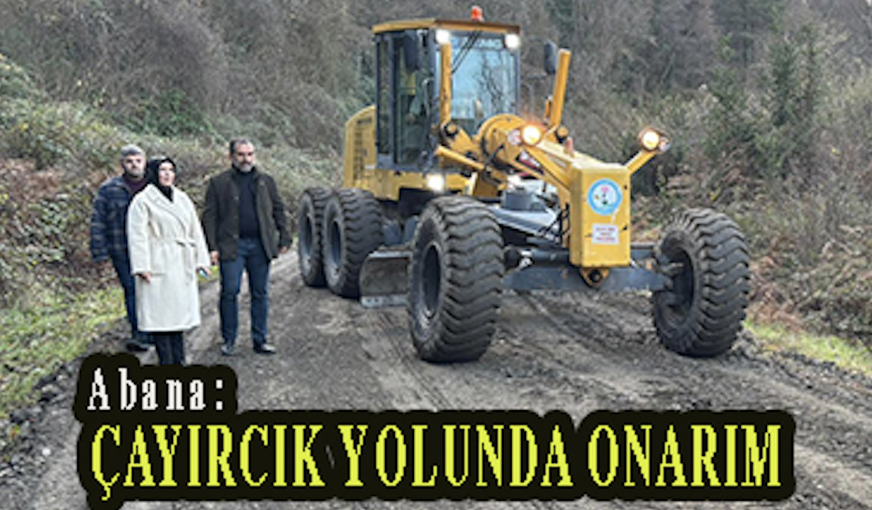 <center> Abana: </center><center><font color=’blue’> ÇAYIRCIK YOLUNDA ONARIM  </font></center>