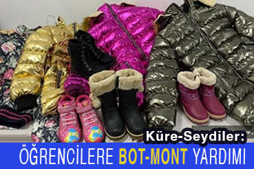 <center> Küre-Seydiler: </center><center><font color=’blue’> ÖĞRENCİLERE BOT-MONT YARDIMI </font></center>