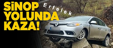 <center> Erfelek: </center><center><font color=’blue’> SİNOP YOLUNDA KAZA! </font></center>