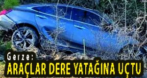 <center> Gerze: </center><center><font color=’blue’> ARAÇLAR DERE YATAĞINA UÇTU </font></center>