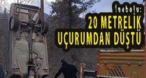 <center> İnebolu: </center><center><font color=’blue’>20 METRELİK UÇURUMDAN DÜŞTÜ </font></center>