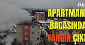 <center> Ağlı: </center><center><font color=’blue’> APARTMAN ÇATISINDA YANGIN </font></center>