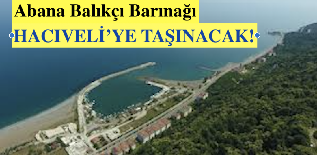 <center> Abana Balıkçı Barınağı </center><center><font color=’blue’> HACIVELİ’YE TAŞINACAK! </font></center>