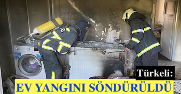 <center> Türkeli: </center><center><font color=’blue’> EV YANGINI SÖNDÜRÜLDÜ </font></center>