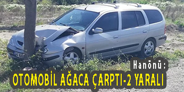 <center> Hanönü: </center><center><font color=’blue’> DTOMOBİL AĞACA ÇARPTI-2 YARALI </font></center>
