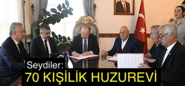 <center> Seydiler: </center><center><font color=’blue’>70 KİŞİLİK HUZUREVİ  </font></center>