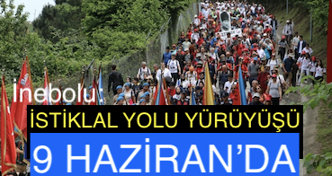 <center> İnebolu: </center><center><font color=’blue’> İSTİKLAL YOLU YÜRÜYÜŞÜ 9 HAZİRAN’DA </font></center>