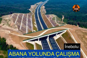 <center> İnebolu: </center><center><font color=’blue’> ABANA YOLUNDA ÇALIŞMA </font></center>