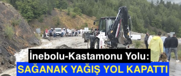 <center> İnebolu-Kastamonu Yolu: </center><center><font color=’blue’> SAĞANAK YAĞIŞ YOL KAPAATTI </font></center>
