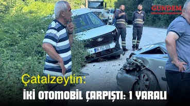 <center> Çatalzeytin: </center><center><font color=’blue’>2 OTOMOBİLL ÇARPIŞTI </font></center>