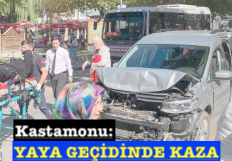 <center> Kastamonu: </center><center><font color=’blue’> YAYA GEÇİDİNDE KAZA </font></center>