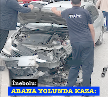 <center> İnebolu: </center><center><font color=’blue’> ABANA YOLUNDA KAZA </font></center>