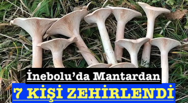 <center> İnebolu’da Mantardan </center><center><font color=’blue’>7 KİŞİ ZEHİRLENDİ </font></center>
