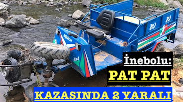 <center> İnebolu: </center><center><font color=’blue’> PAT PAT KAZASINDA 2 YARALI </font></center>