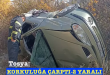 <center> Tosya:  </center><center><font color=’blue’> KORKULUĞA ÇARPTI-2 YARALI </font></center>