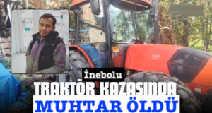 <center> İnebolu: </center><center><font color=’blue’> TRAKTÖR KAZASINDA MUHTAR ÖLDÜ </font></center>