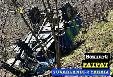 <center> Bozkurt: </center><center><font color=’blue’> PATPAT YUVARLANDI-2 YARALI </font></center>