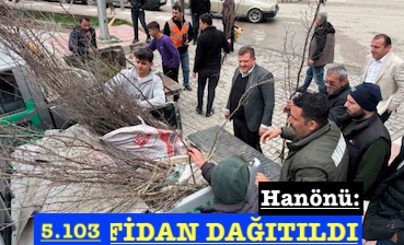 <center> Hanönü: </center><center><font color=’blue’>5.103 FİDAN DAĞITILDI </font></center>