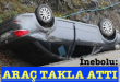 <center> İnebolu: </center><center><font color=’blue’> ARAÇ TAKLA ATTI </font></center>