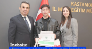<center> İnebolu: </center><center><font color=’blue’>‘ÖYKÜ’ DALINDA İL BİRİNCİSİ </font></center>