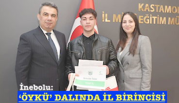 <center> İnebolu: </center><center><font color=’blue’>‘ÖYKÜ’ DALINDA İL BİRİNCİSİ </font></center>