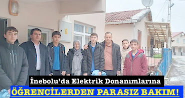 <center> İnebolu’da Elektrik Donanımlarına  </center><center><font color=’blue’> ÖĞRENCİLERDEN PARASIZ BAKIM!  </font></center>