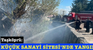 <center> Taşköprü: </center><center><font color=’blue’> KÜÇÜK SANAYİ SİTESİ’NDE YANGIN </font></center>