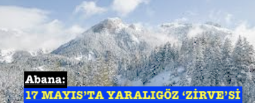 <center> Abana: </center><center><font color=’blue’>17 MAYIS’TA YARALIGÖZ ‘ZİRVE’Sİ </font></center>