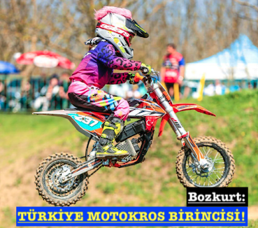 <center> Bozkurt: </center><center><font color=’blue’> TÜRKİYE MOTOKROS BİRİNCİSİ! </font></center>