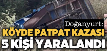 <center> Doğanyurt:  </center><center><font color=’blue’> PATPAT DEVRİLDİ-5 YARALI </font></center>