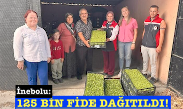 <center> İnebolu: </center><center><font color=’blue’>125 BİN FİDE DAĞITILDI!</font></center>