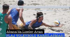 <center> Abana’da Liseler Arası  </center><center><font color=’blue’> PLAJ VOLEYBOLU KARŞILAŞMASI </font></center>