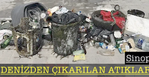 <center> Sinop: </center><center><font color=’blue’> DENİZDEN ÇIKARILAN ATIKLAR! </font></center>
